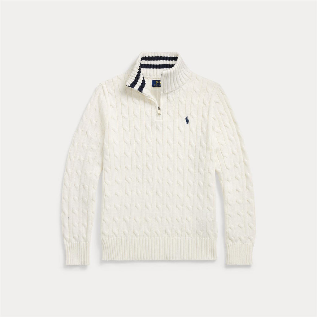 Polo Ralph Lauren kabelstrikk med halfzip