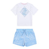 Juicy Couture kids blå velour shorts