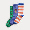 Polo Ralph Lauren 3 pk sokker m/motiv