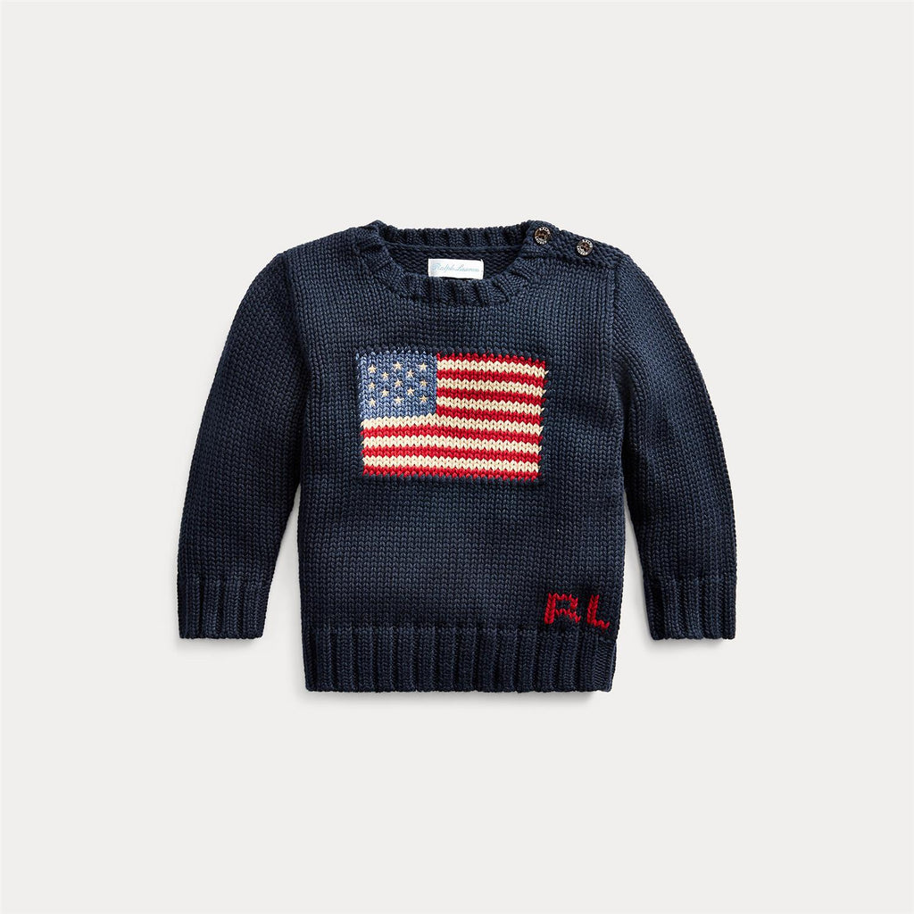 Polo Ralph Lauren strikket flagg genser til baby