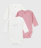 Petit Bateau 3-pack body til jente