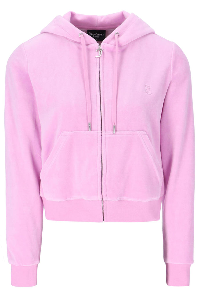 Juicy Couture  Robertson Classic Velour Zip Trough Hoodie Orchid