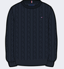 Tommy Hilfiger kabelstrikket genser til gutt