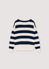 The New Society Musa Teen Jumper Summer Midnight Knit Stripes
