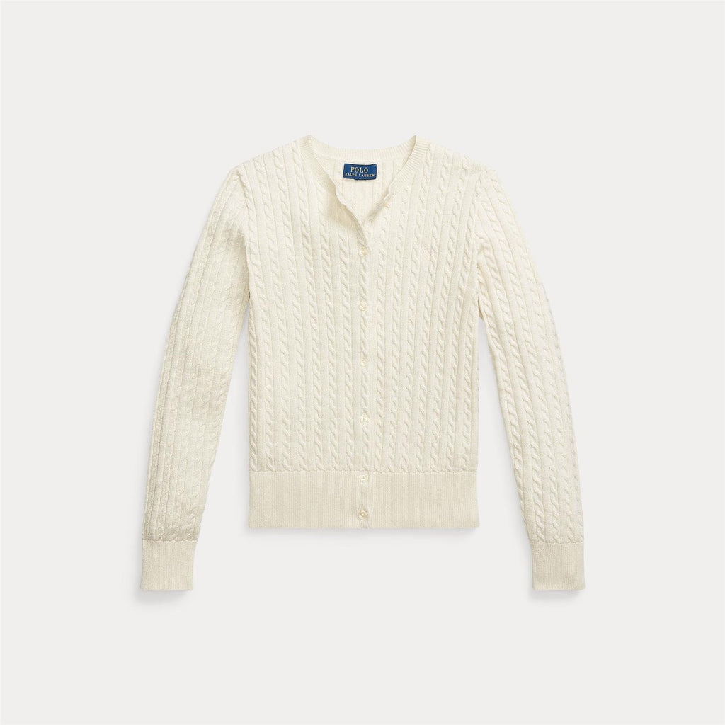 Polo Ralph Lauren Kabelstrikket cardigan til jente m glitter