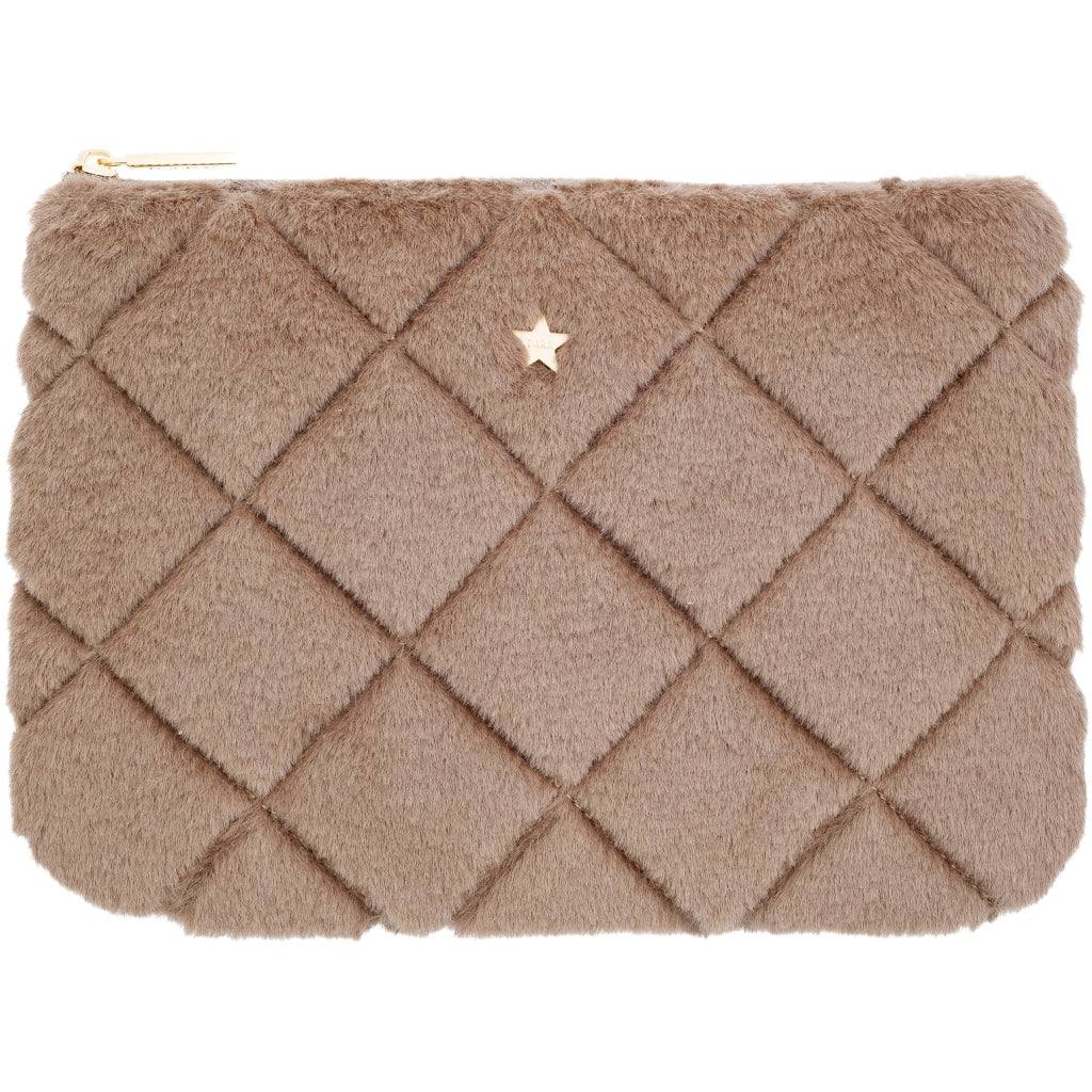 Dark Department Faux Fur Quilted Small Pouch