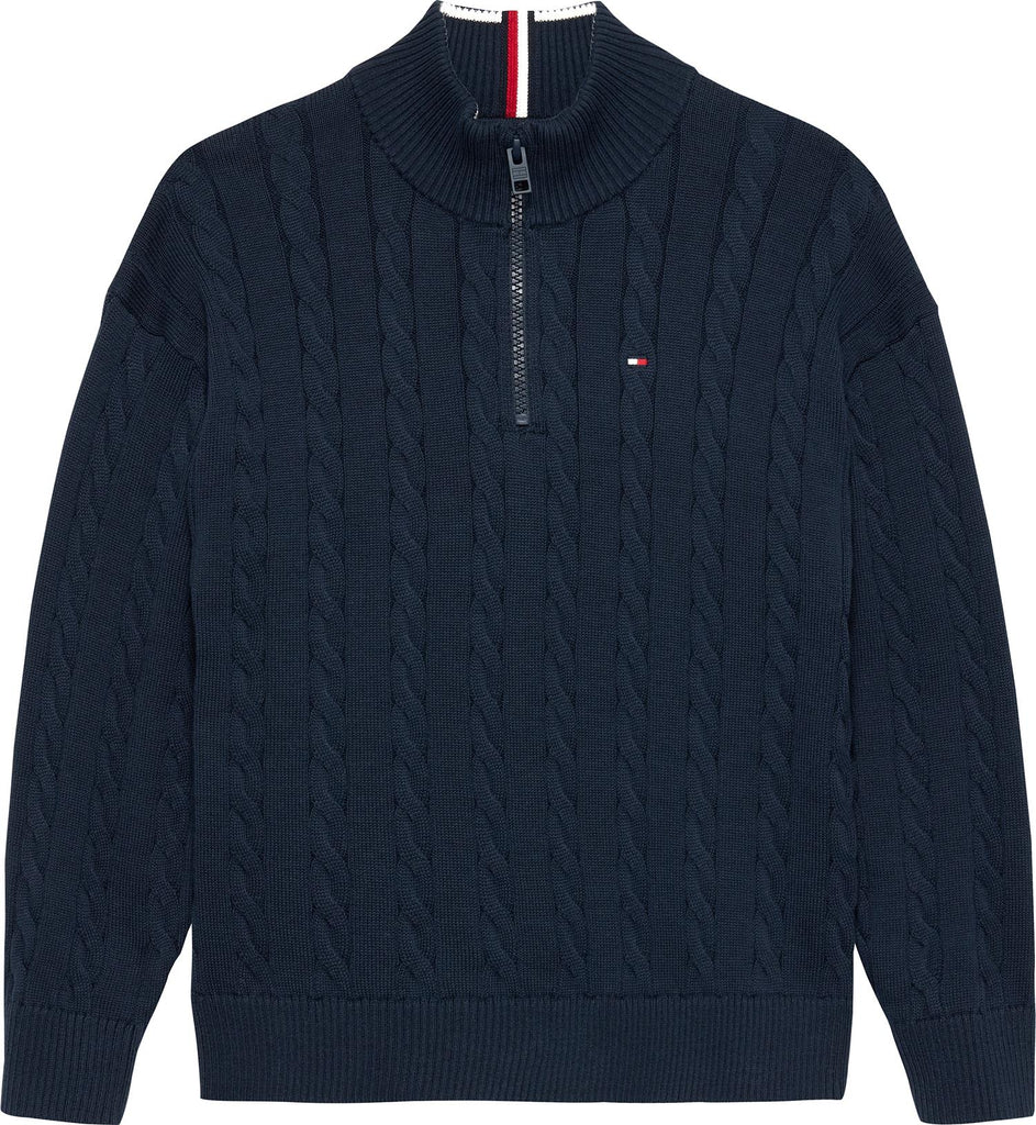 Tommy Hilfiger Half-zip kabelstrikk