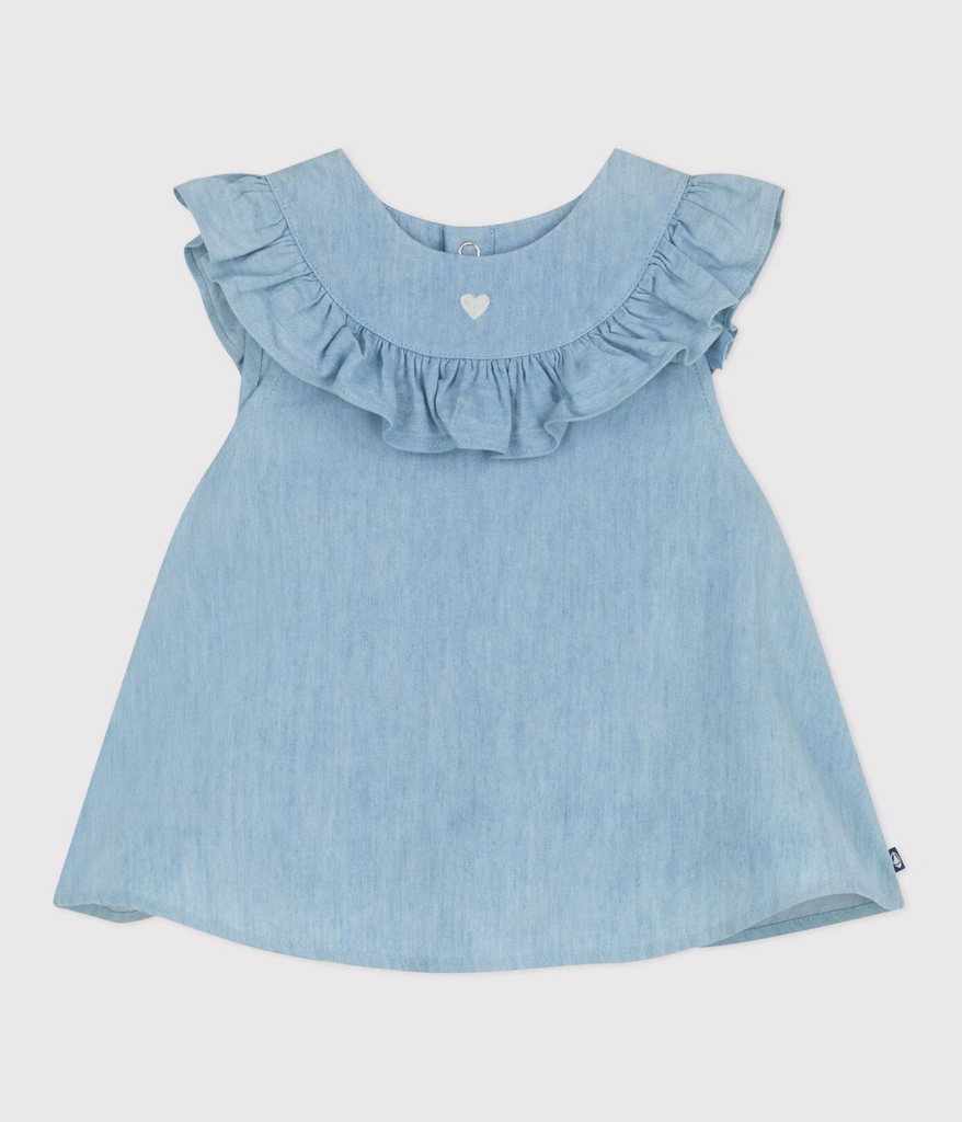 Petit Bateau denimtopp til jente