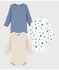 Petit Bateau 3-pk body m lang erm