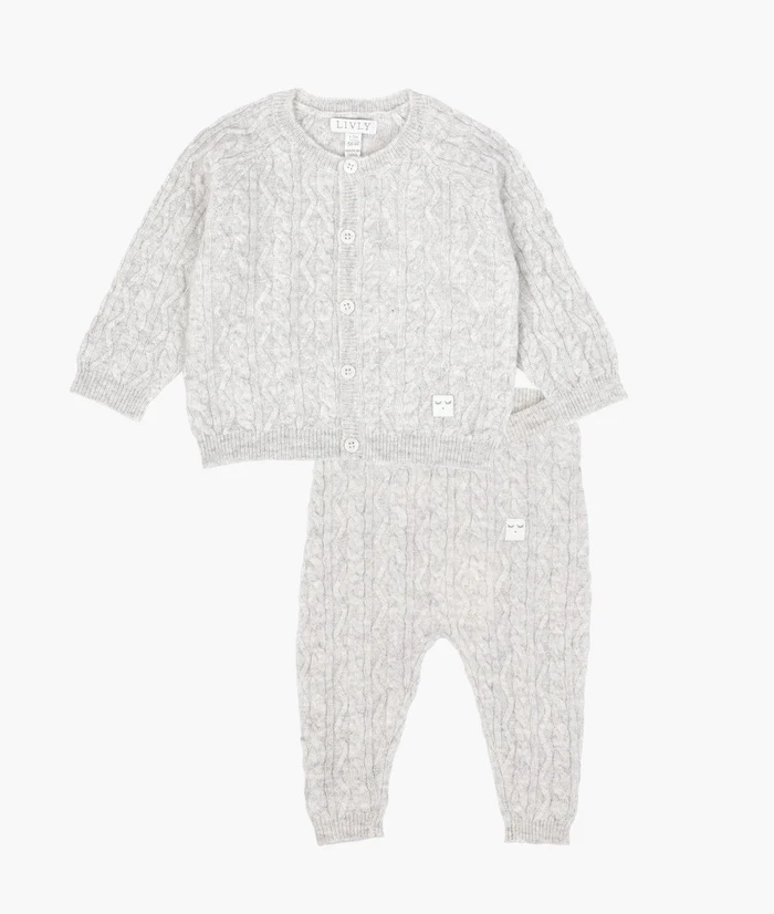 Livly Cable Knit Cashmere Set