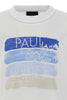 Paul & Shark hvit T-skjorte med blått