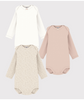 Petit Bateau 3 pk body med lang erm