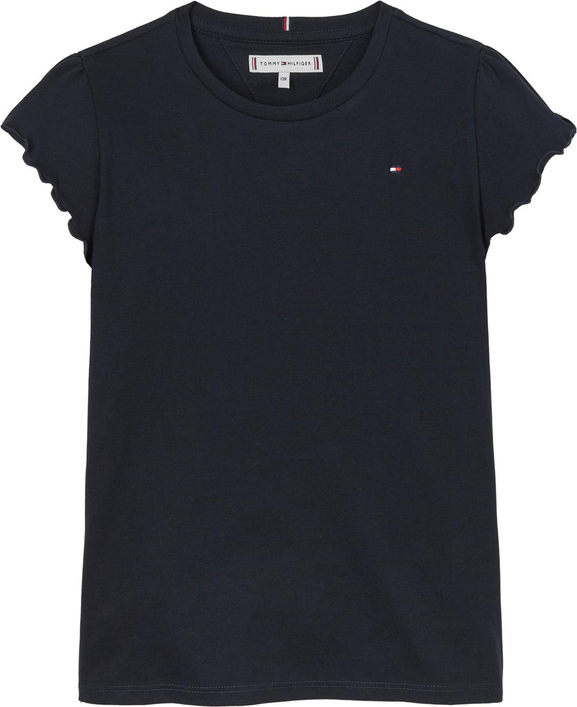 Tommy Hilfiger T-skjorte basic til jente m ruffle sleeve