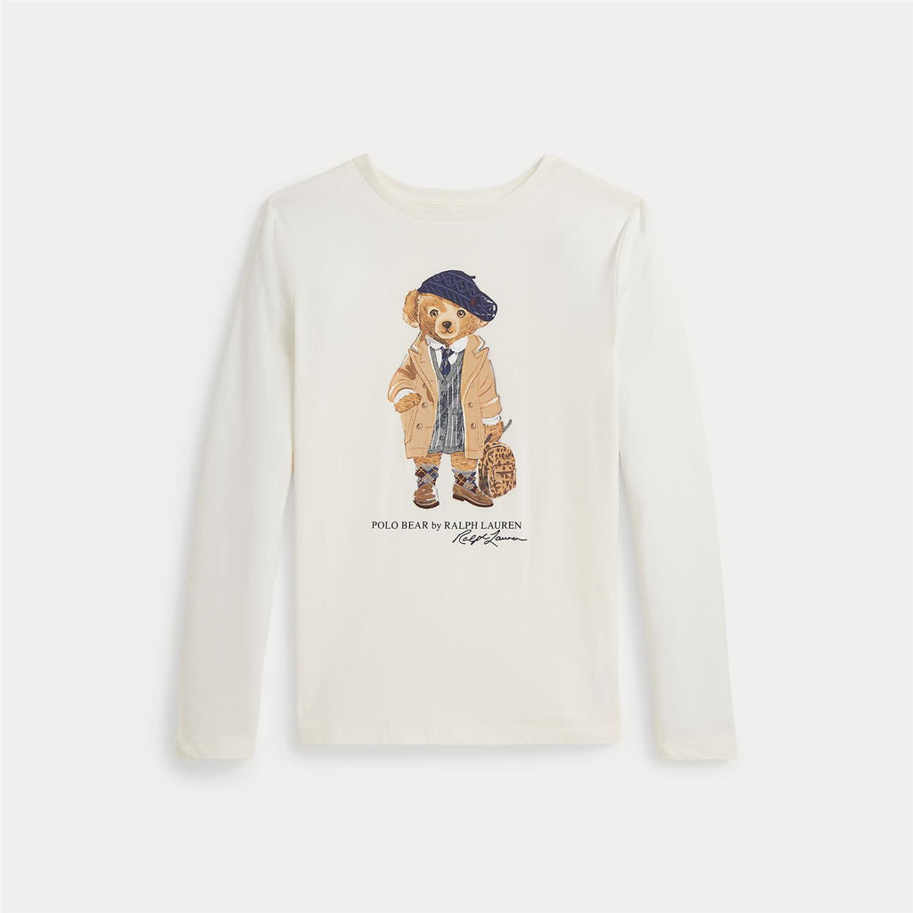 Polo Ralph Lauren longsleeve med bamse til jente