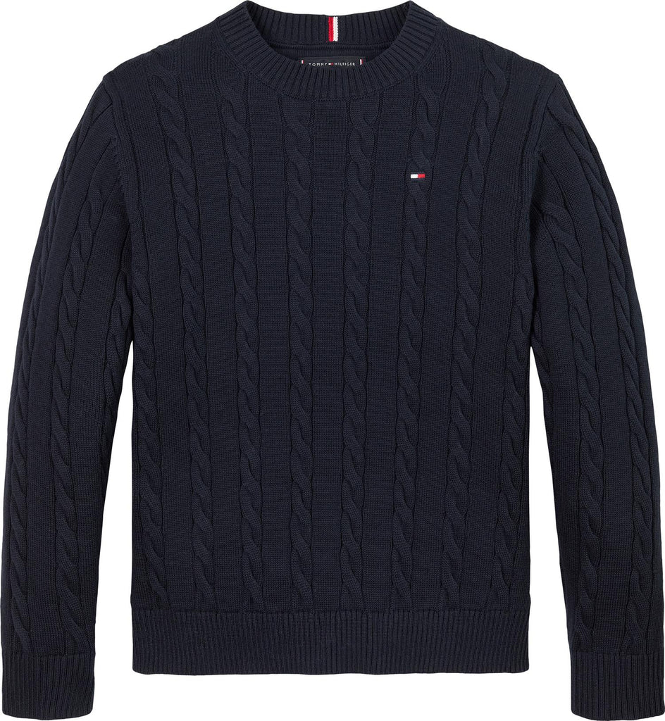 Tommy Hilfiger kabelstrikk genser til gutt