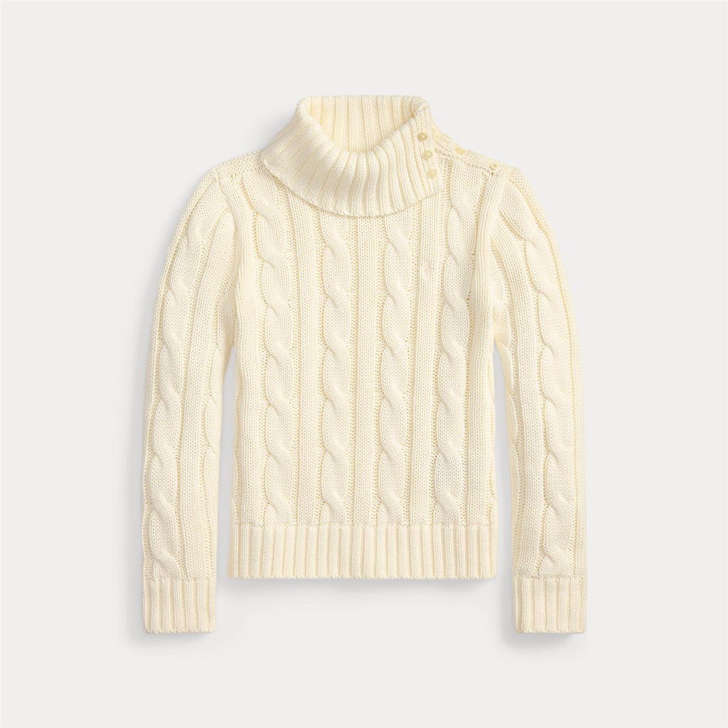 Polo Ralph Lauren Høyhalset genser til jente med knapper