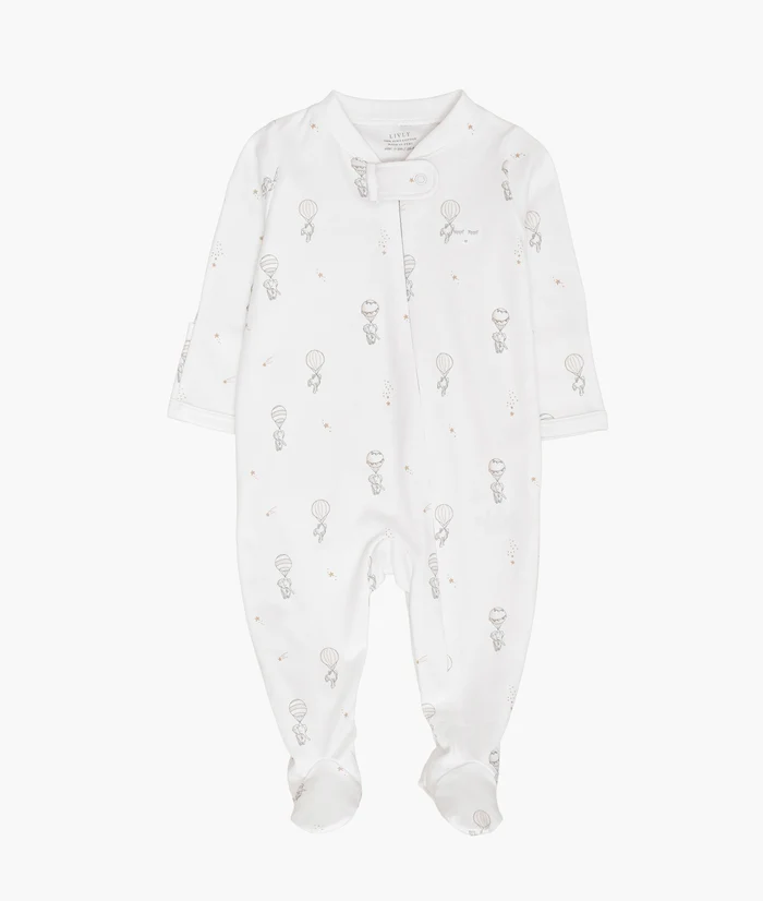 Livly Flying Elephants Zipper Footie