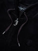 Juicy Couture Robertson Classic Velour Zip Trough Hoodie Sort