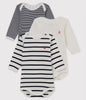 Petit Bateau 3 pk Langermet body