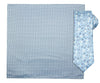 Intex lyseblå mønstrete silke slips og lommetørkle