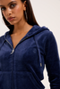 Juicy Couture  Robertson Classic Velour Zip Trough Hoodie Night Sky