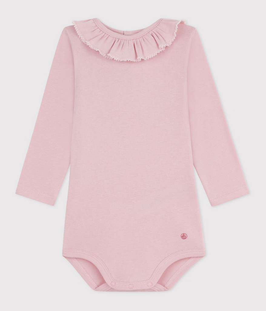 Petit Bateau Body m lang erm og liten krave