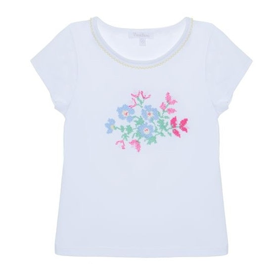 Patachou T-Skjorte med kryss brodering