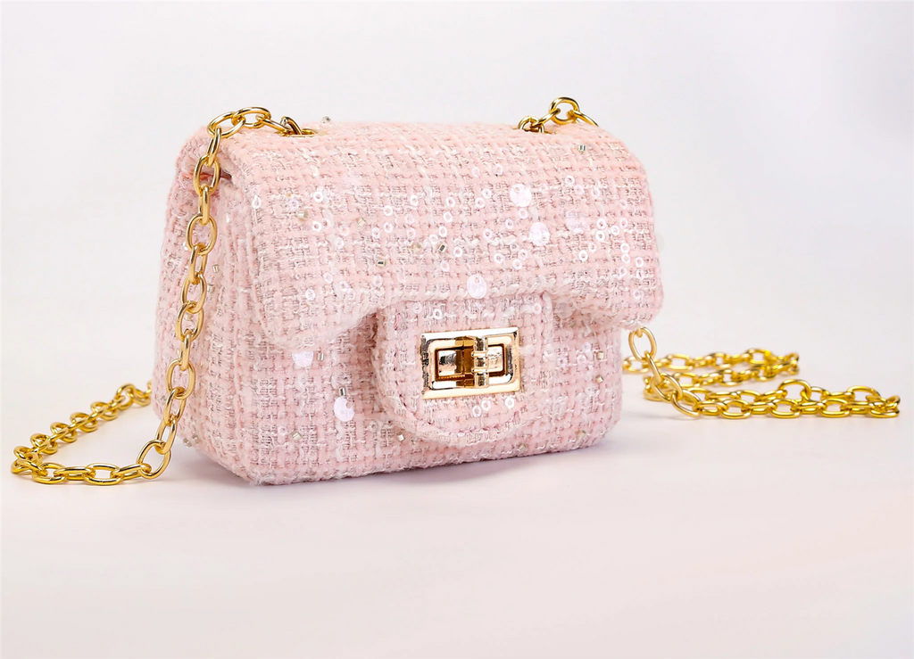 Prinsessefin Tweed Pearl veske Small