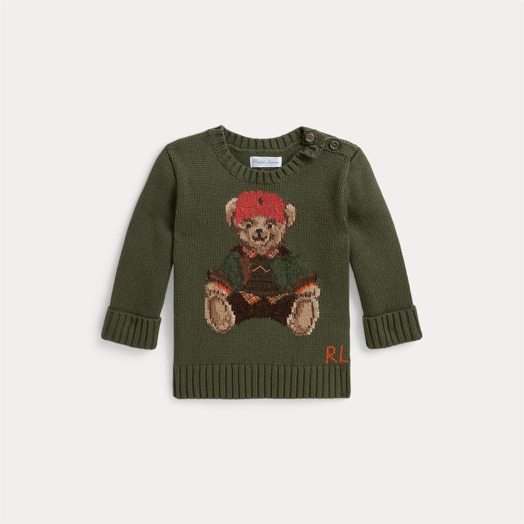 Polo Ralph Lauren strikket babygenser med hund