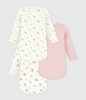 Petit Bateau 3 pk med body små blomster