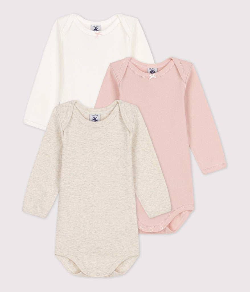 Petit Bateau 3 pk langermet body