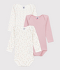 Petit Bateau 3pk med hjerter og blomster
