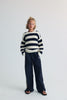 The New Society Musa Teen Jumper Summer Midnight Knit Stripes