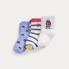 Polo Ralph Lauren 3pk babysokker m/motiv