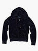 Juicy Couture Robertson Classic Velour Zip Trough Hoodie Sort