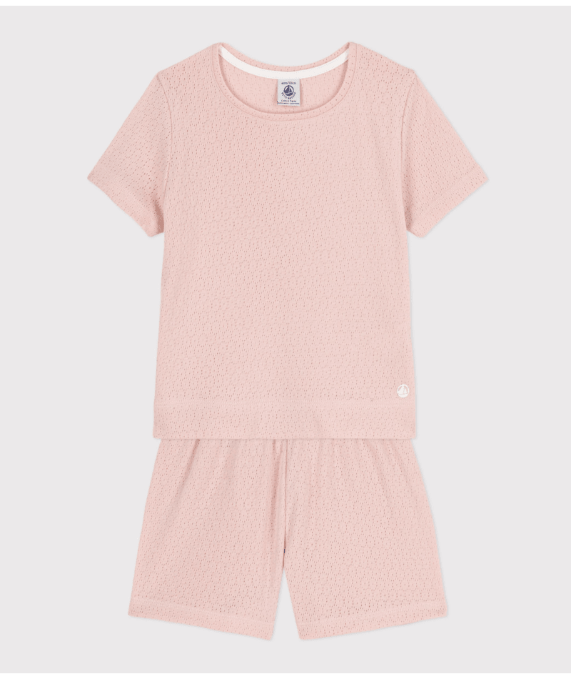 Petit Bateau todelt pysjamas kort shorts og t-skjorte