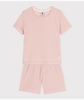 Petit Bateau todelt pysjamas kort shorts og t-skjorte