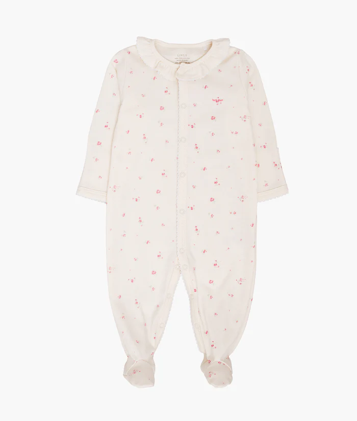Livly Rose Garden Ruffled Collar Footie