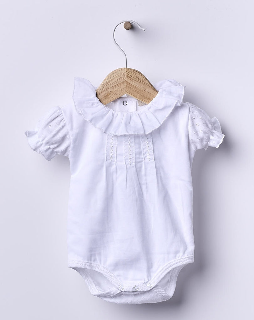 Wedoble body m/krage og kort erm