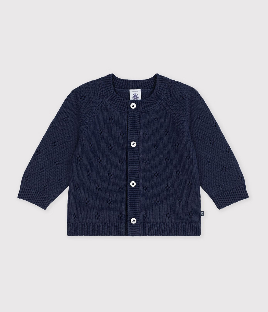 Petit Bateau Cardigan ull/Bomull