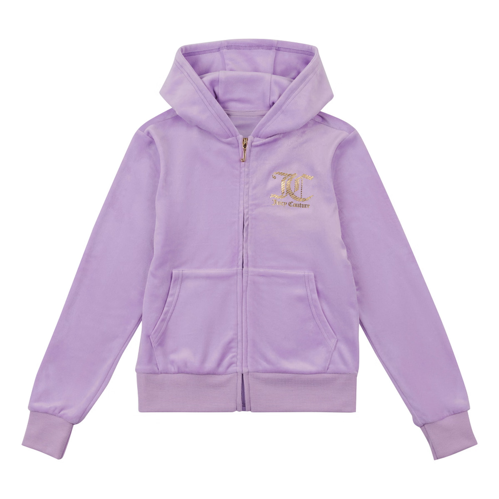 Juicy Couture velour zip through hoodie