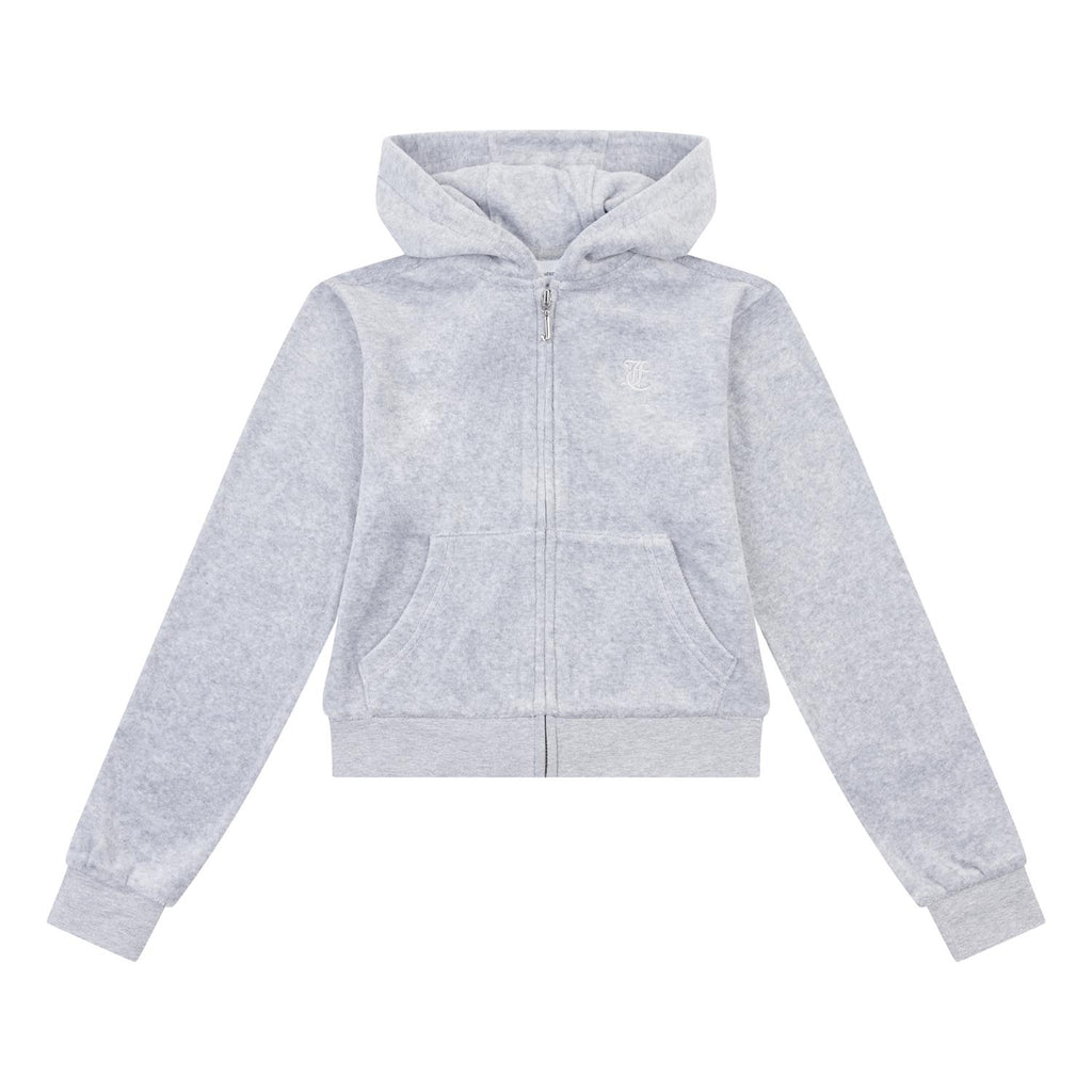 Juicy Couture kids hoodie med zip Heather Grey