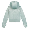 Juicy Couture kids velour hoodie med zip Chinois Green