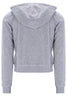 Juicy Couture Robertson Classic Velour Zip Trough Hoodie Silver Marl