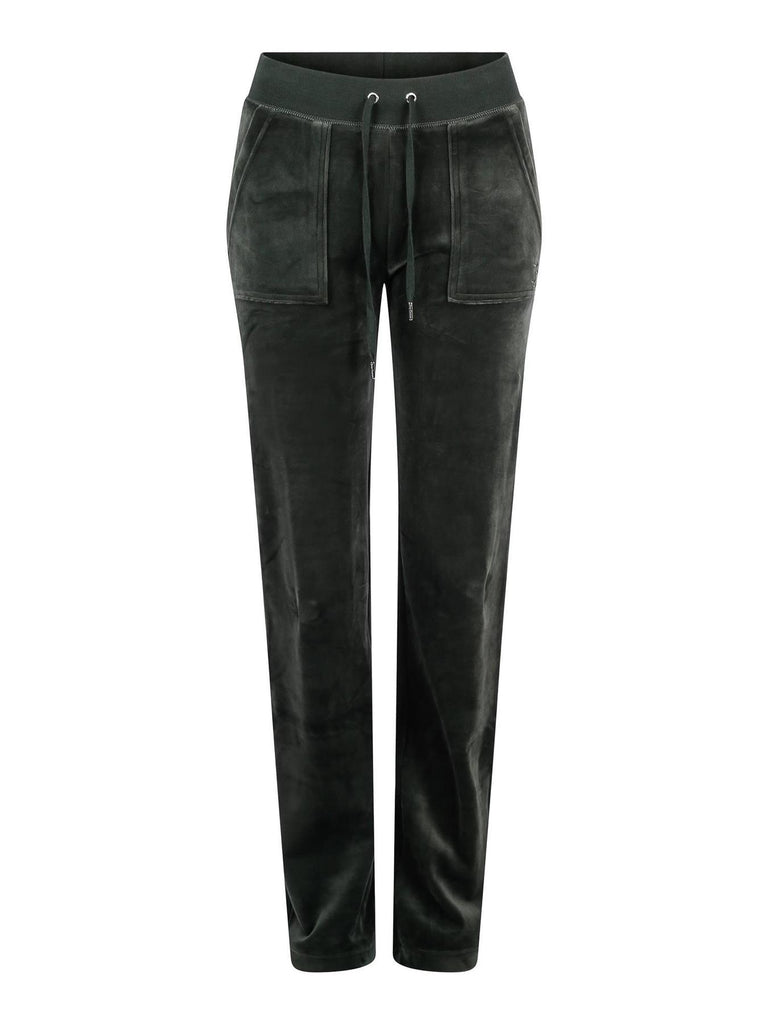 Juicy Couture Del Ray Classic Velour Pant Dark Moss