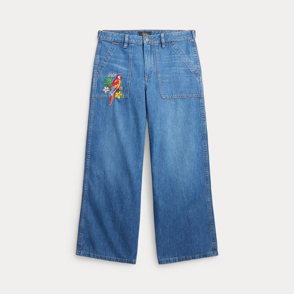 Polo Ralph Lauren Wideleg Jeans M/ brodert blomst