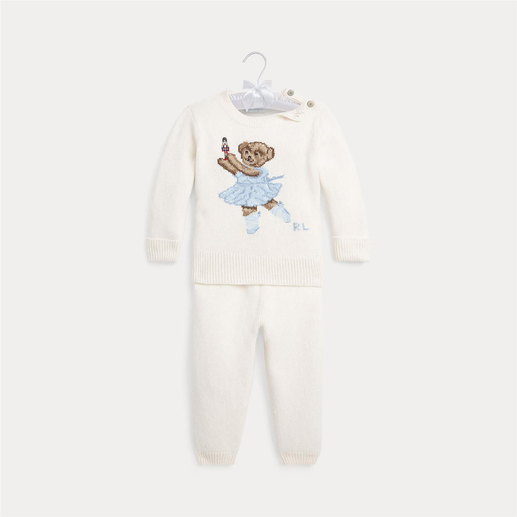 Polo Ralph Lauren Sett Bukse og Genser med bamse Ull til pike