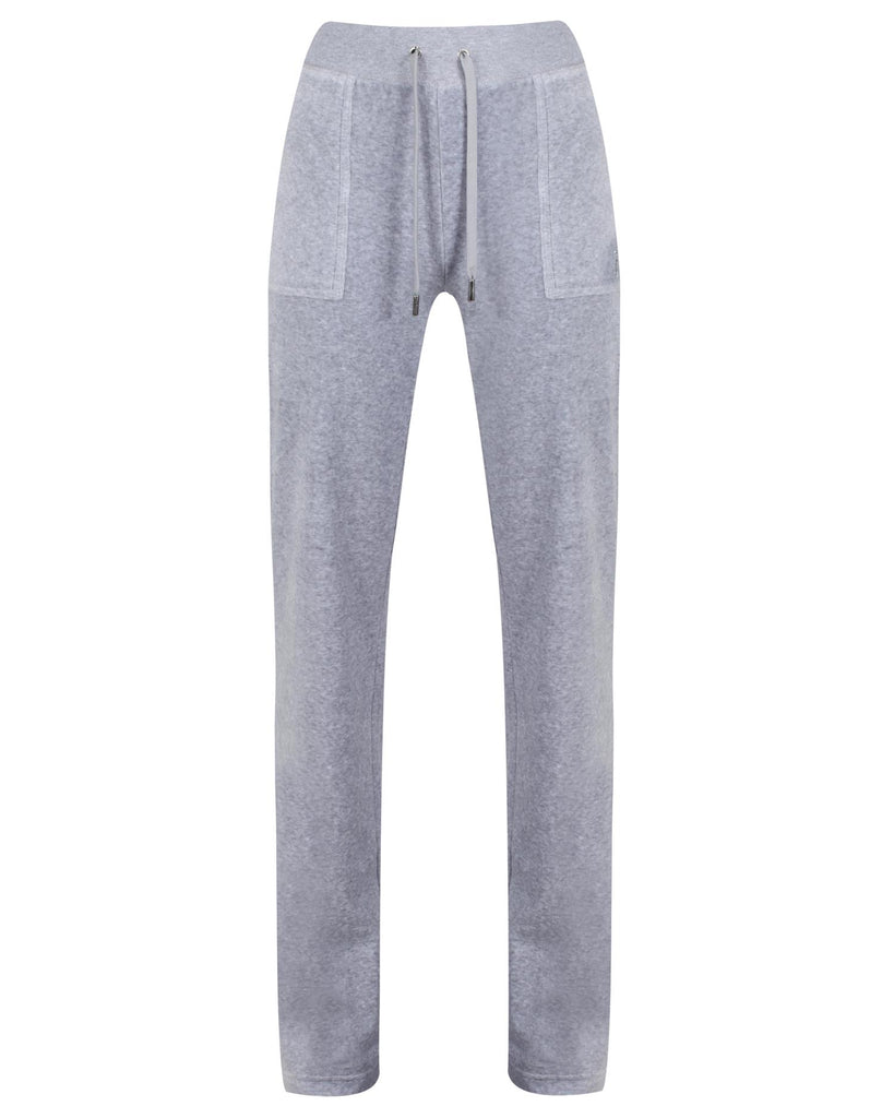 Juicy Couture Del Ray Classic Velour Pant Silver Marl bukse
