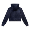 Juicy Couture kids velour hoodie med zip Night Sky