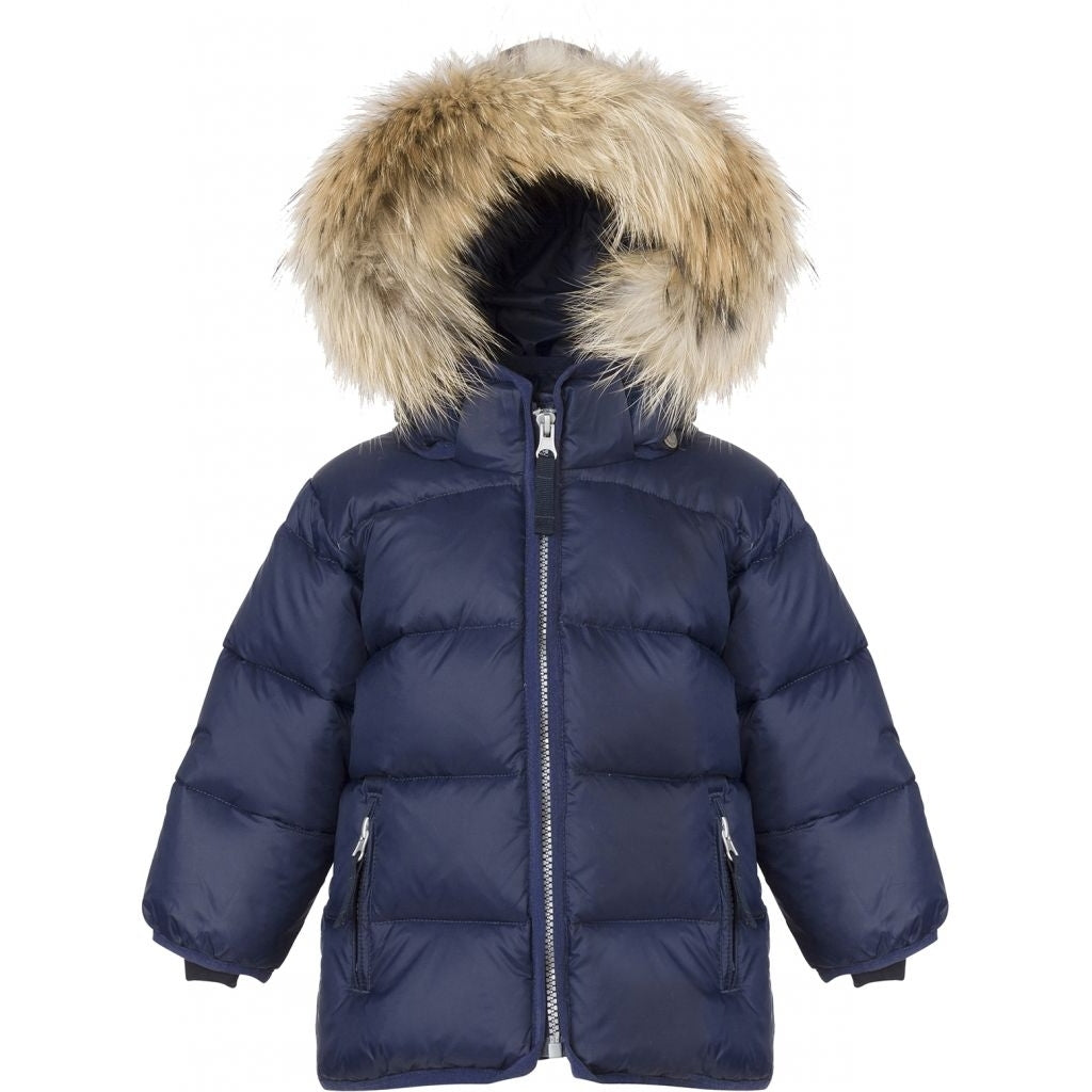 Ver de Terre Featherlight baby jacket w/fur